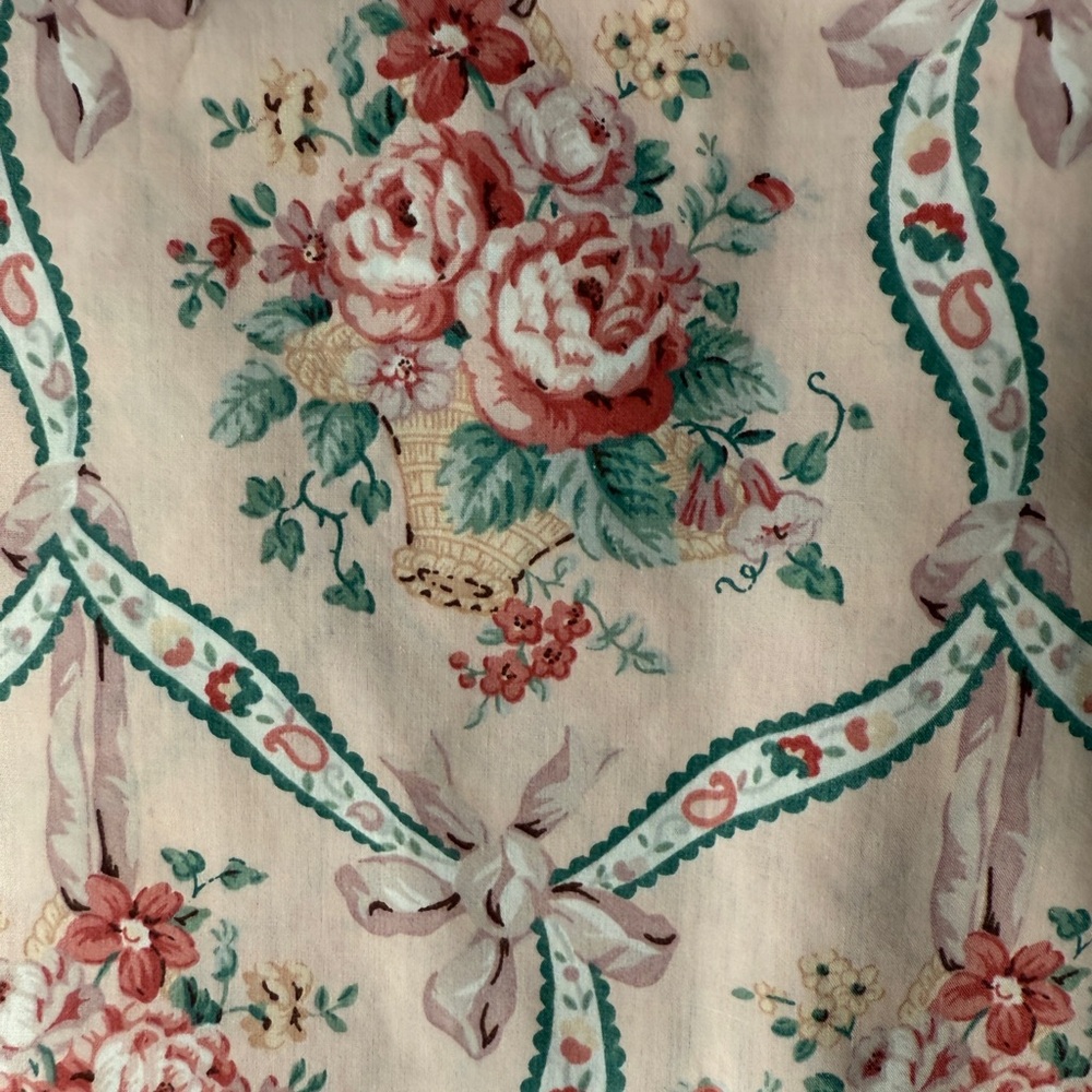 Vintage Mario Buatta 1 Floral FLAT sheet FULL size